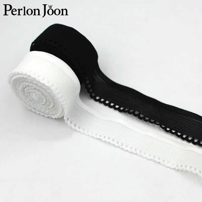 5 ярдов/лот 2 3 см в ширину Черный и белый цвета сетки односторонние волны с