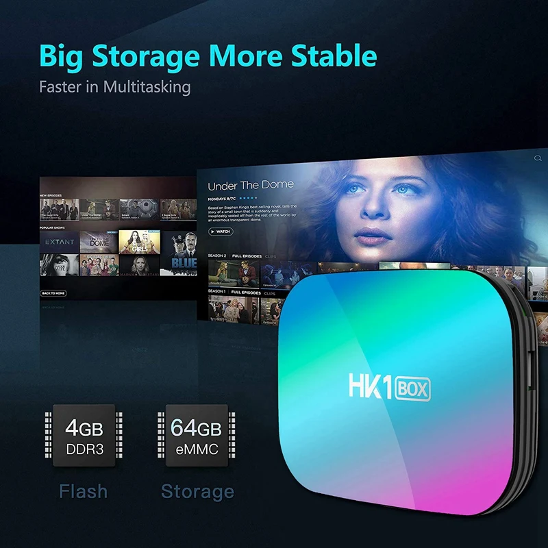 HK1 Box Amlogic S905X3 4 Гб ОЗУ 64 ПЗУ 5G WIFI Bluetooth 0 1000 м LAN Android 9 4K 8K H.265 TV | Электроника
