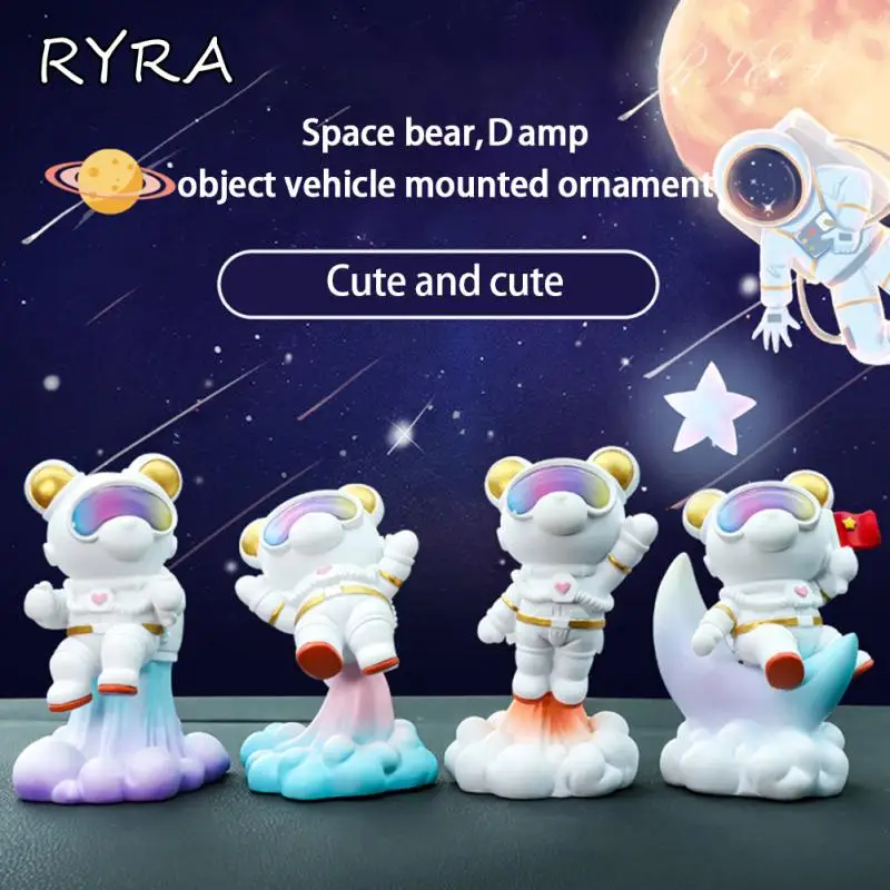 

Resin Cartoon Astronaut Space Bear Sculpture Figurine Crafts Modern Home Decoration Accessories Creative Birthday Gift Cartoon