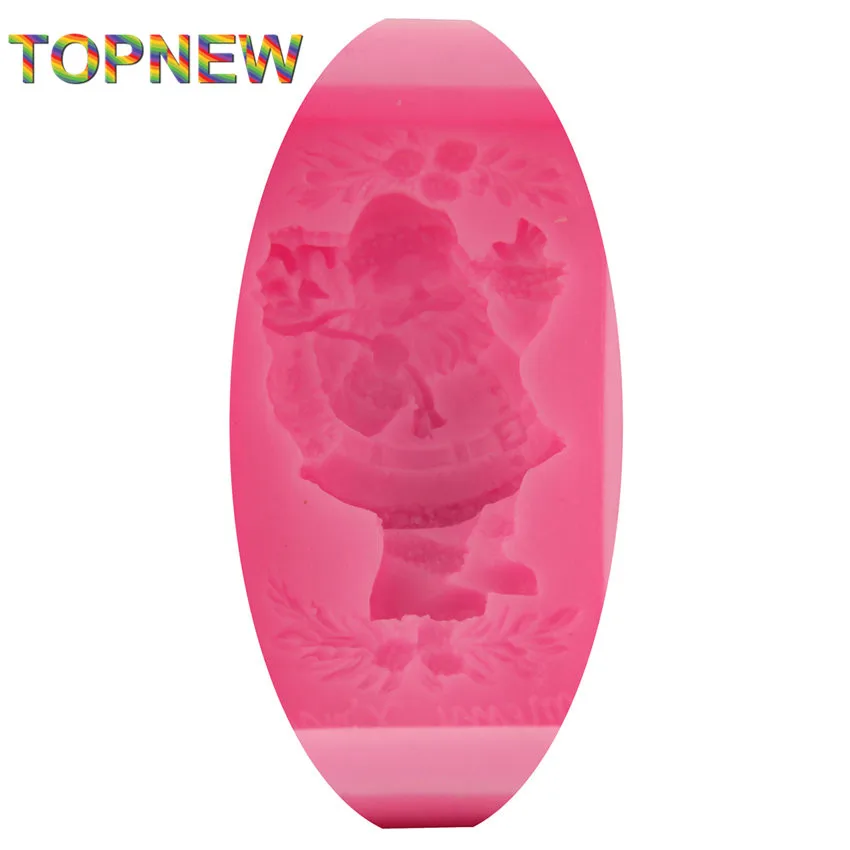 Санта-Клаус силиконовые 3D формы для торта антипригарные сахарные Желе помадные