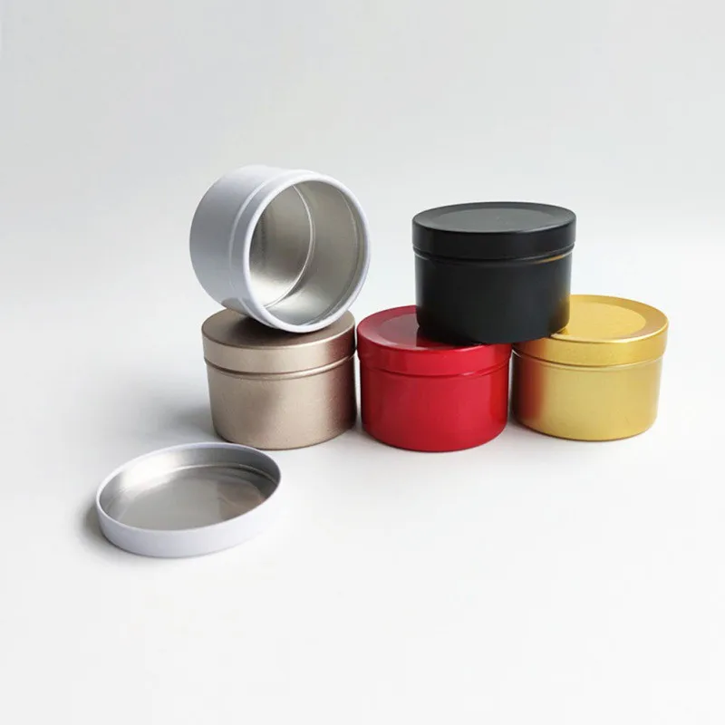 

10pc 50ml Tins Aluminum Candles Tin Organizer Kitchen Accessories Cans Round Tins Jars Travel Containers Candles Tea Sugar Tins