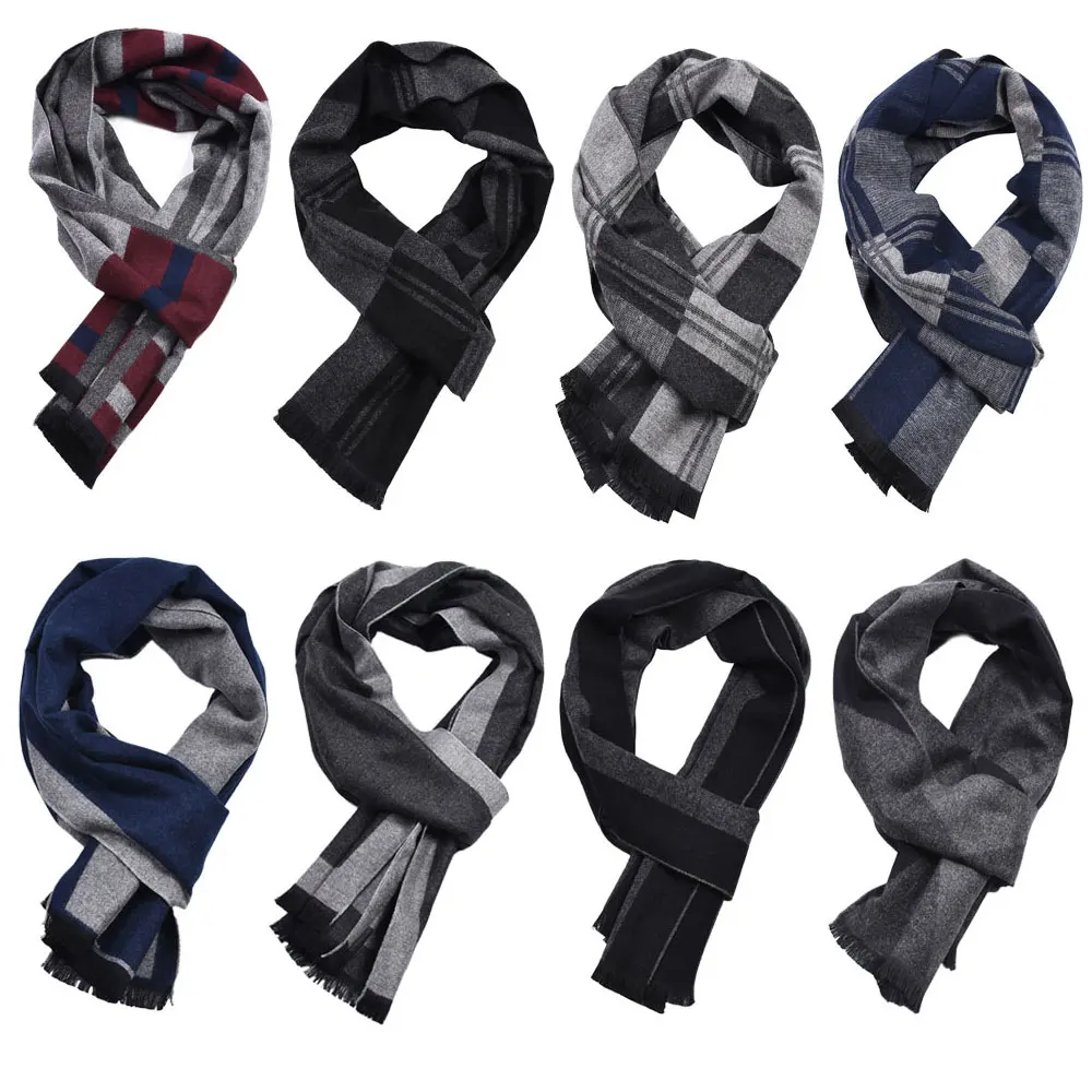 

Шарф мужской вязаный, осенне-зимний, мягкий, длинный