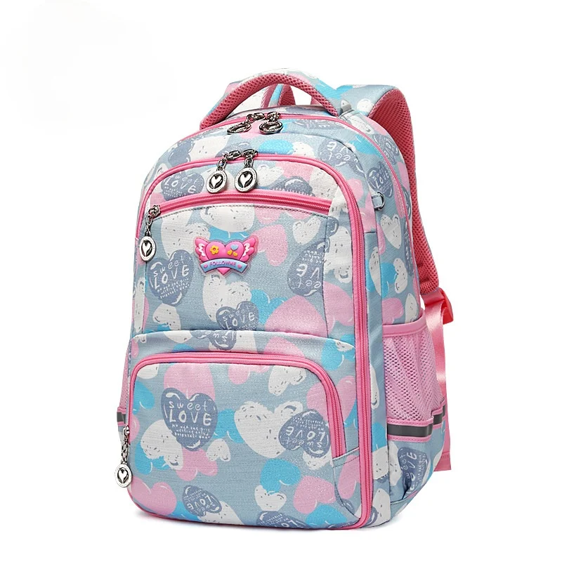 Детский рюкзак для начальной школы, ортопедический Водонепроницаемый школьный ранец принцессы для девочек