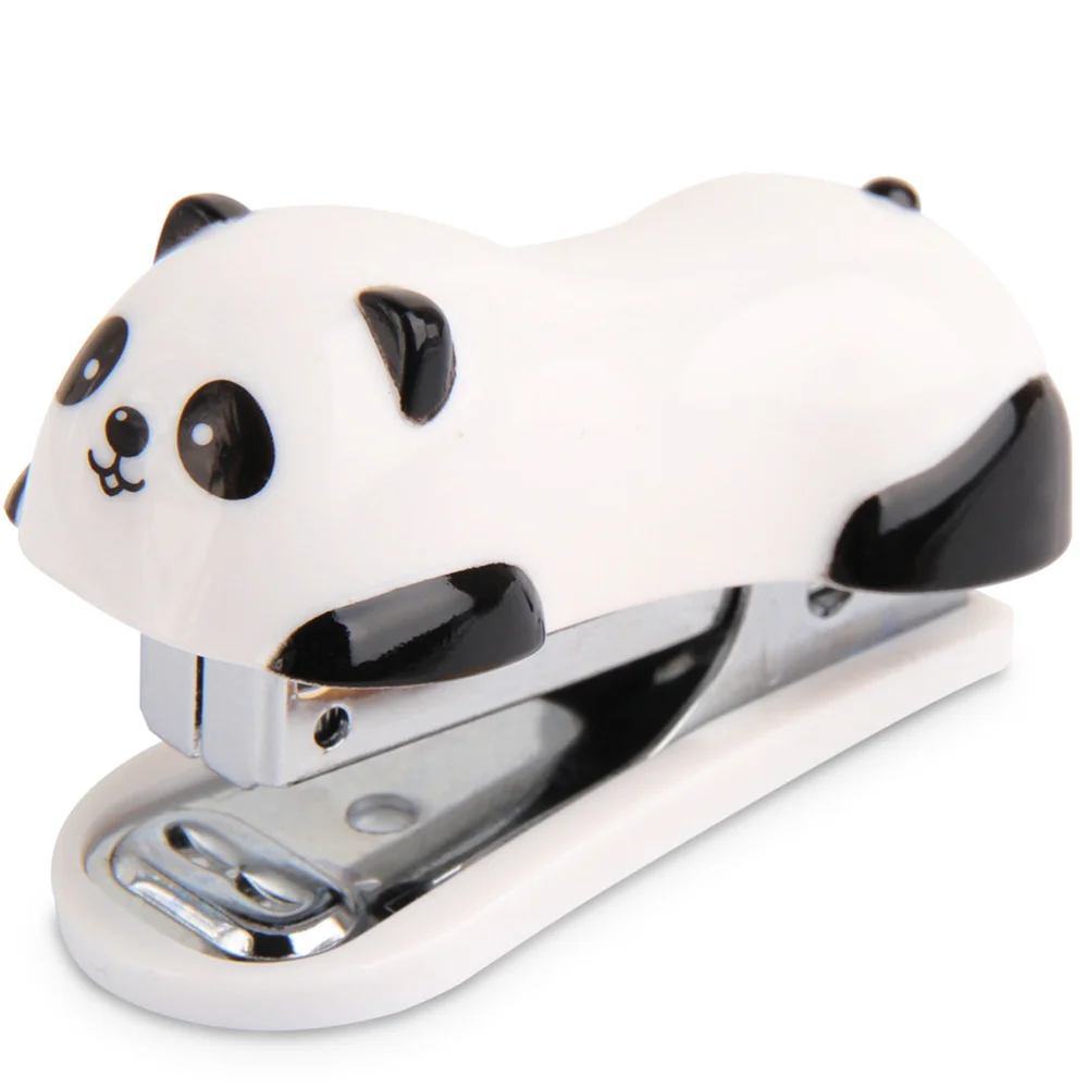 

2pcs Mini Portable Stapler Cartoon Bear Manual Stapling Machine Stationery Book Binding Machine for School Office Supplies