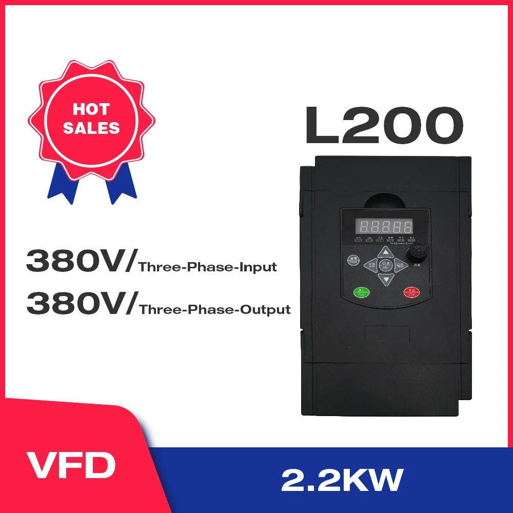 Angisy 2.2KW 380V 3-фазы Вход и Выход преобразователь частоты 50 Гц до 60 L200 | Обустройство