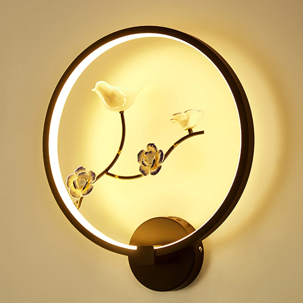

Modern wall wall style Chinese country retro decorative wall lamp bedside lamp installation attic home lighting wall style