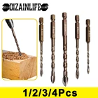 34568 мм Крест шестигранные плитки набор сверл для Стекло Керамика бетона отверстие для бутылок с 4 режущими кромками твердосплавный режущий инструмент Треугольники бит