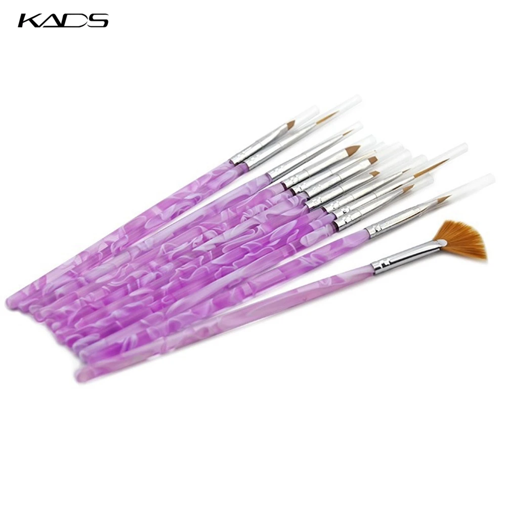 KADS 12 шт./компл. Профессиональные Ногтей Кисти Художественные Наборы Для Дизайн