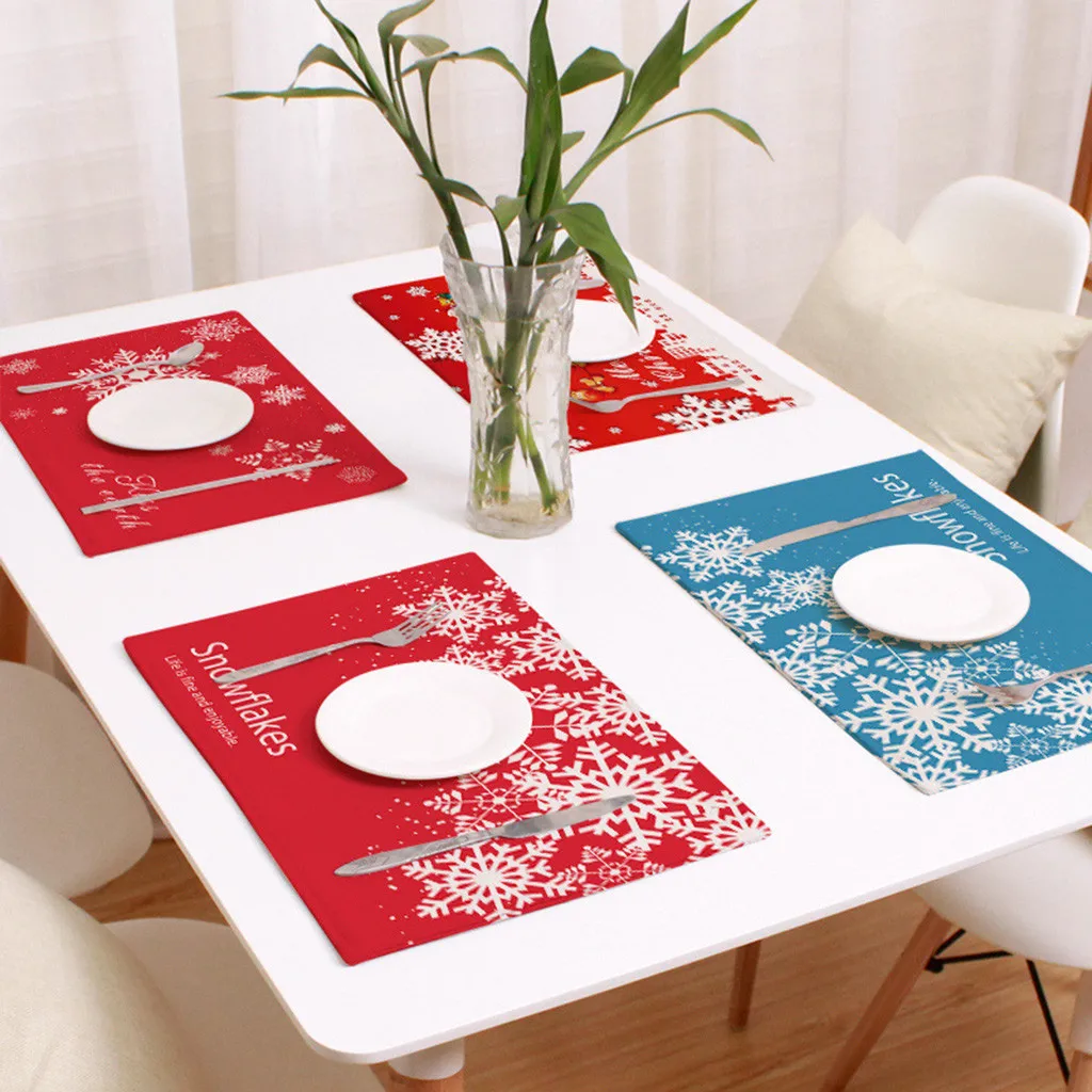 Скатерть Ouneed праздничный мультяшный узор коврик для стола Рождественское