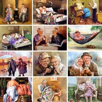 5d diy diamond painting old couple home picture full square rhinestones cross stitch mosaic art picture for home decor
