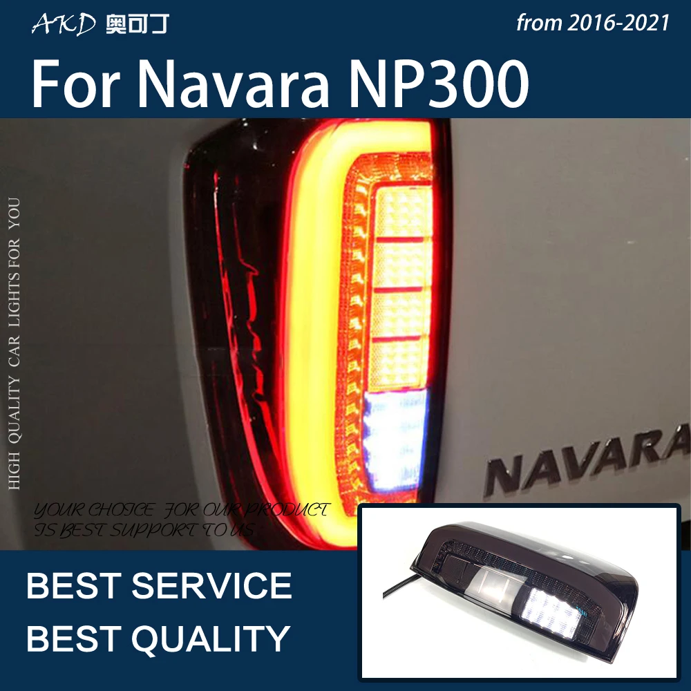 

Автомобильные фары для Navara NP300 2015-2019, светодиодсветодиодный динамические задние фары, задние противотуманные фары, подсветка сигнала повор...
