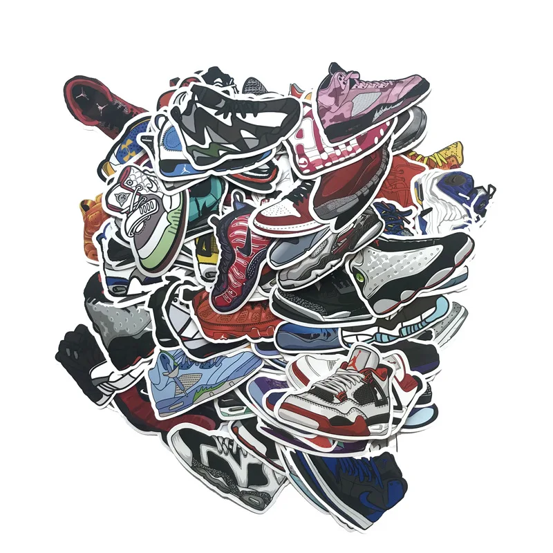 100 шт. Баскетбол наклейки кроссовки Водонепроницаемый Наклейки на стены
