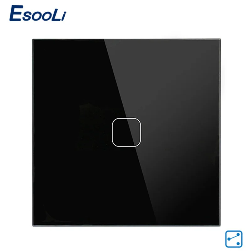 EsooLi умный дом стандарт ЕС Роскошная стеклянная Хрустальная панель 1 комплект 2