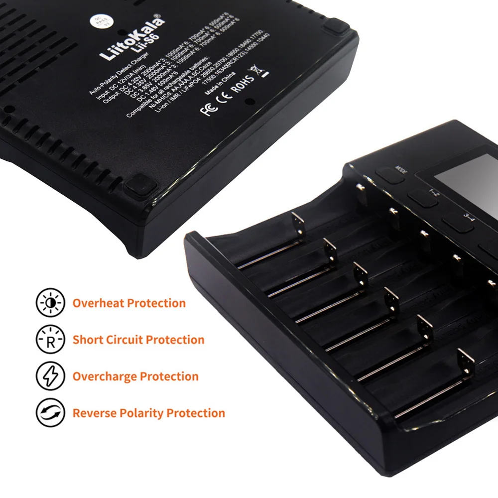 Зарядное устройство LiitoKala для аккумуляторов 6 ячеек 4 тока автоматическое