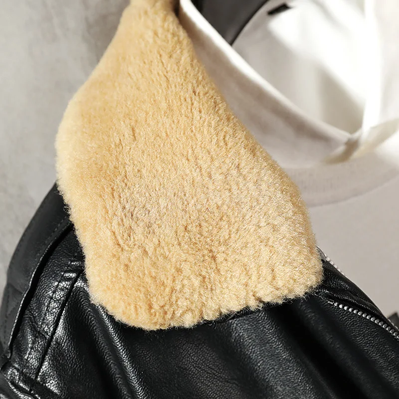 

New Men winter warm PU Leather Jacket Faux Fur clothes Fleece Brand High Quality Outerwear Male Businesstop coat dropshipping