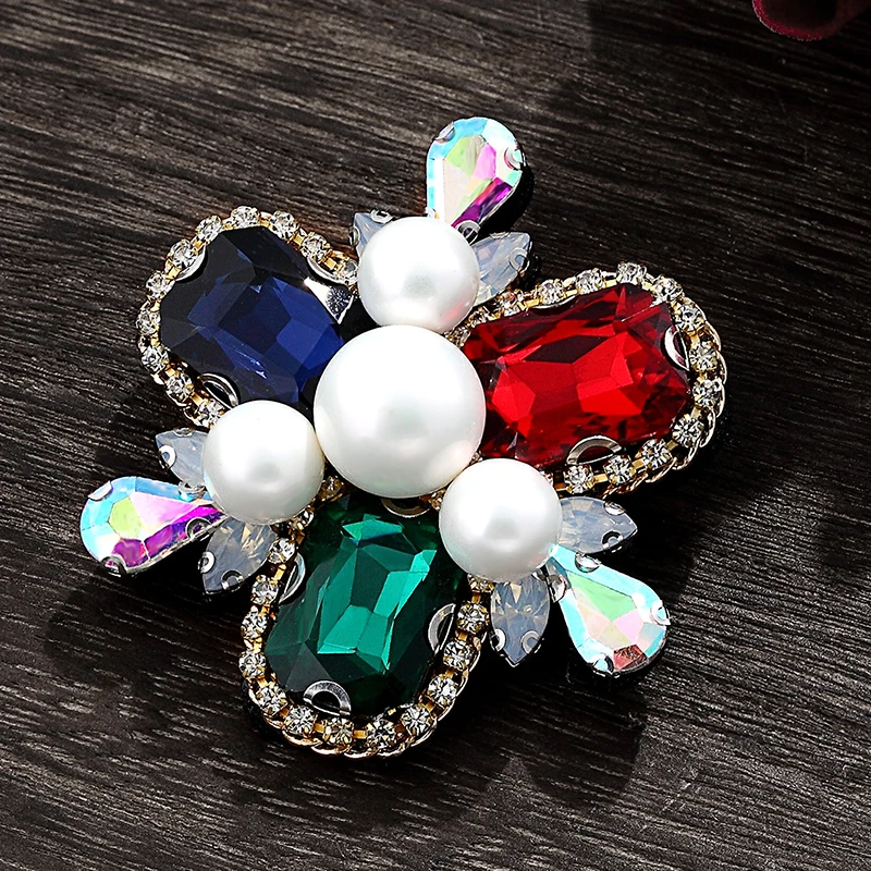 Новинка элегантная Цветная брошь со стразами булавка новое ювелирное изделие с