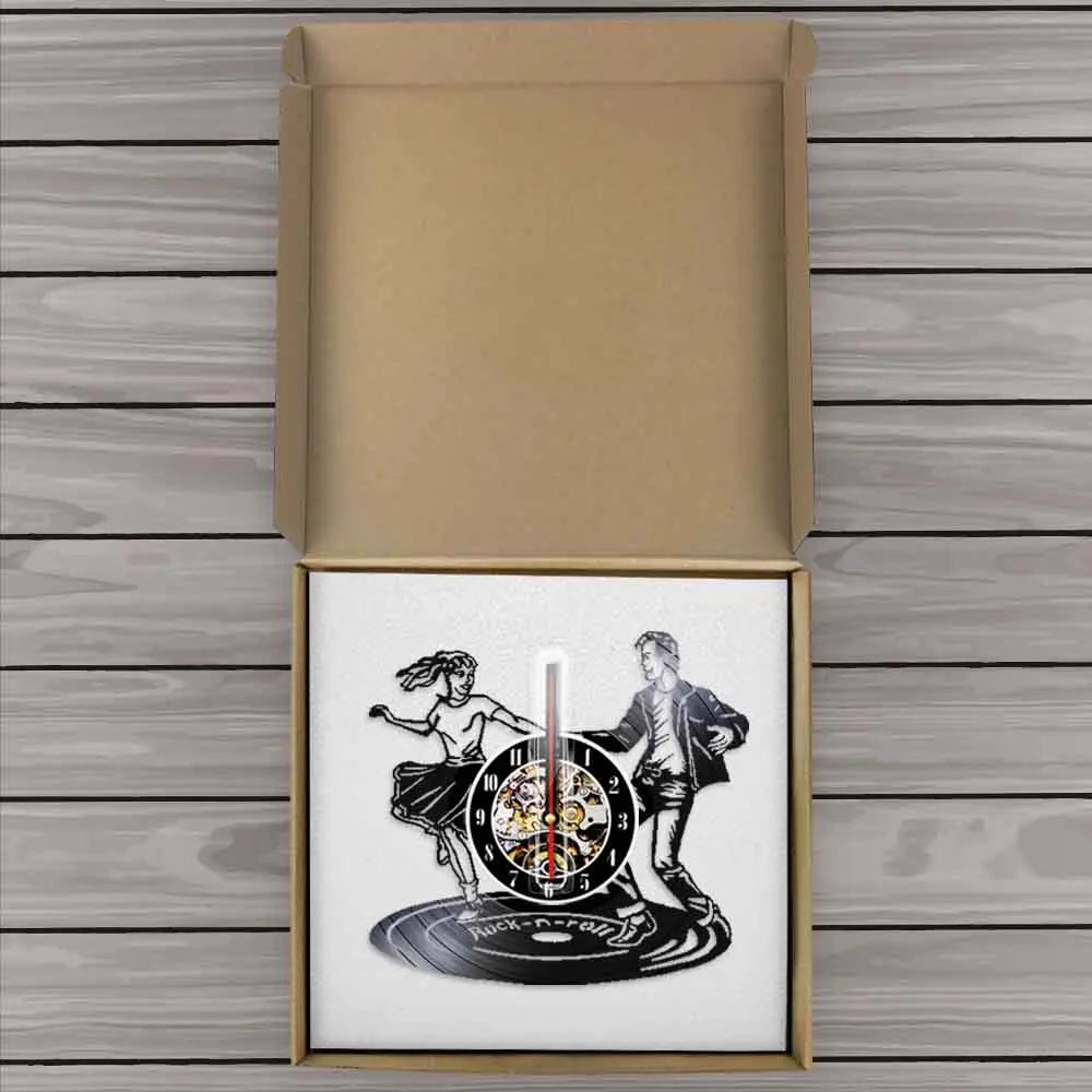 Виниловые настенные часы для диско танцев винтажные в рок н Роле современные