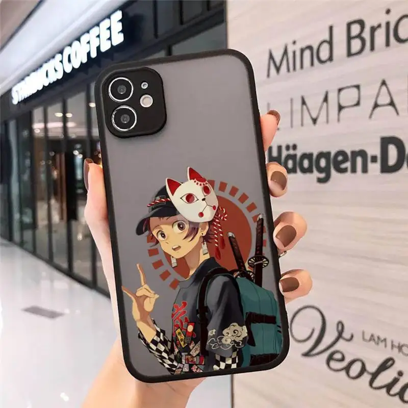 

Demon Slayer Kimetsu No Yaiba Phone Cases matte transparent For iphone 7 8 11 12 plus mini x xs xr pro max cover