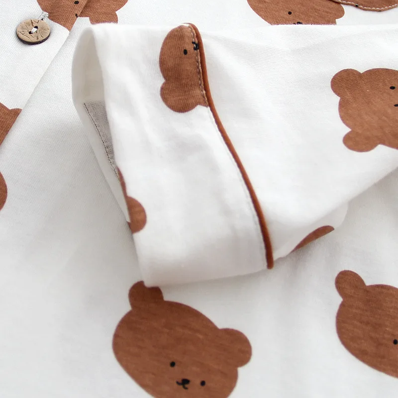 BZEL одежда для сна мужчин и женщин 100% хлопок пара пижамный комплект Пижама Мягкая