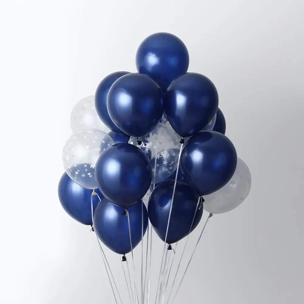 Синие синие воздушные шары 100 шт. 12 дюймов 10 темно-синие украшение для дня