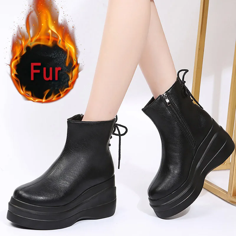 

Women Boots Snow Casual Boots For Women Plush Ladies Shoes Soft Ankle Boots Flat Shoes Female Platform Women's Shoes Botas Mujer
