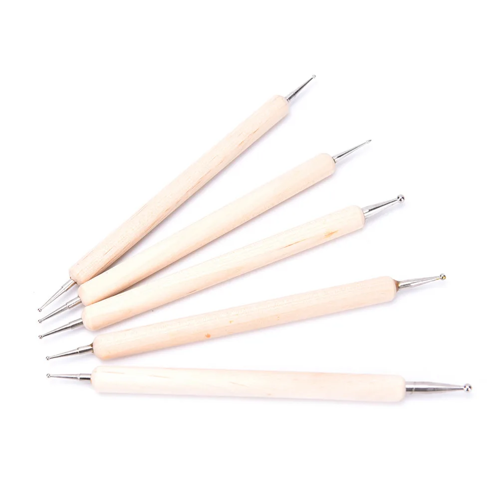 Горячая Распродажа новинка 5 шт./лот двухсторонняя деревянная ручка для дизайна