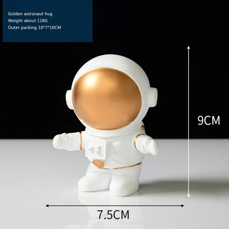 

Creative Resin Space Astronaut Ornaments Desk Soft Outfit Studio Bookcase Modern Home Birthday Gift