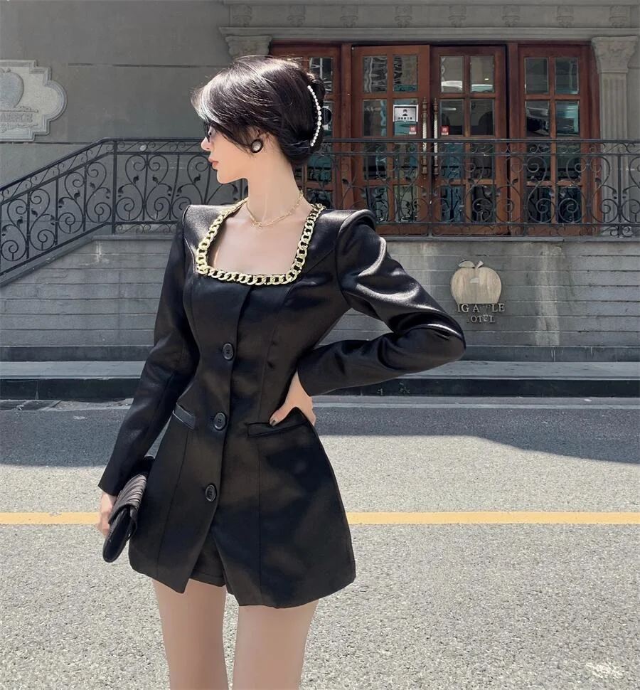 Юбка в стиле богини на раннюю осень новая темпераментная атласная облегающая