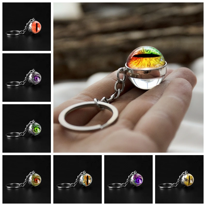 Новый креативный двухсторонний стеклянный брелок Dragon Eye ювелирные изделия