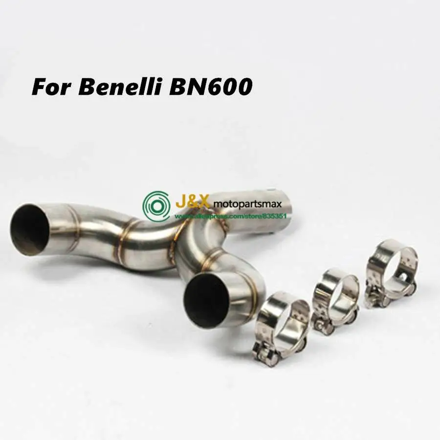 

For Benelli 300 Benelli 600 BJ300 BN600 Muffler Exhaust Link Pipe 51mm Motorbike Exhaust Middle Pipe Without Exhaust