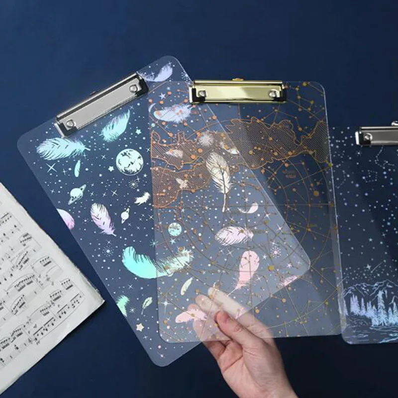 

Stars Folder A4 Paper Plate Clip Student Office Supplies Pad Board Writing Board Clipboard