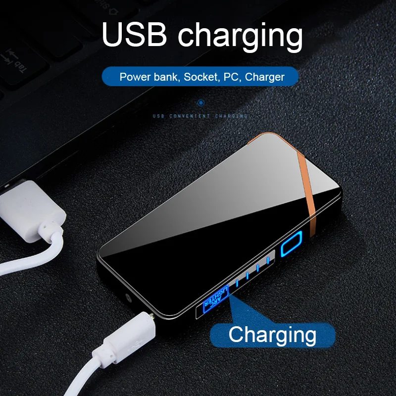 зажигалки необычные подарок мужчине Электрическая ветрозащитная зажигалка с