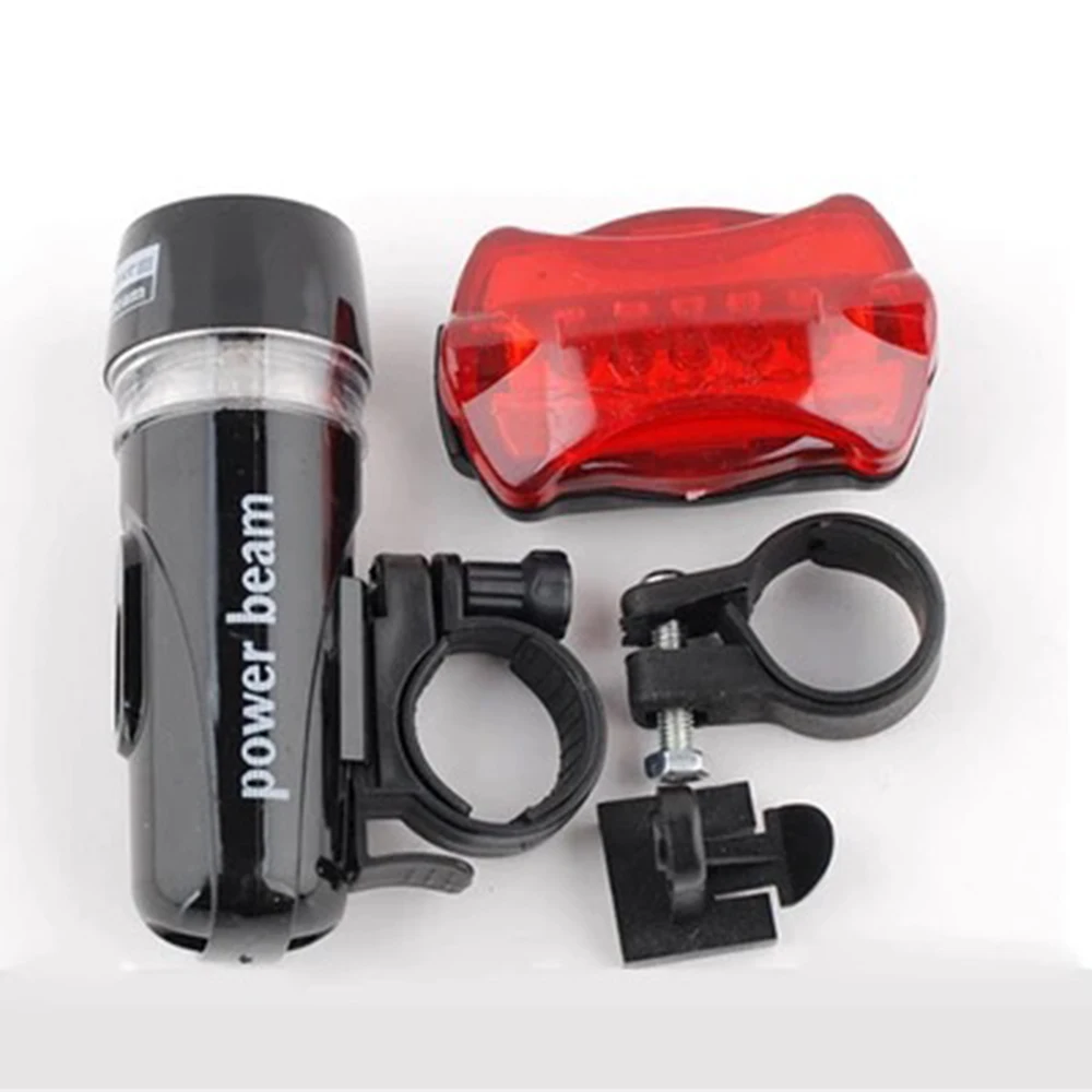 

Bicycle Front Head Light Rear Tail Lamp Kit Waterproof Bike Night Riding Torch