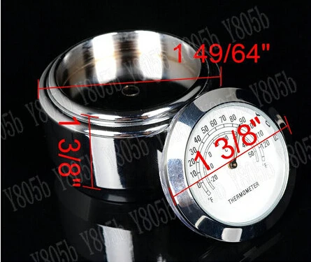 Хромированные часы с креплением на руль и термометр для Suzuki 8. 0 C90 M109R C109 Marauder 800 M50