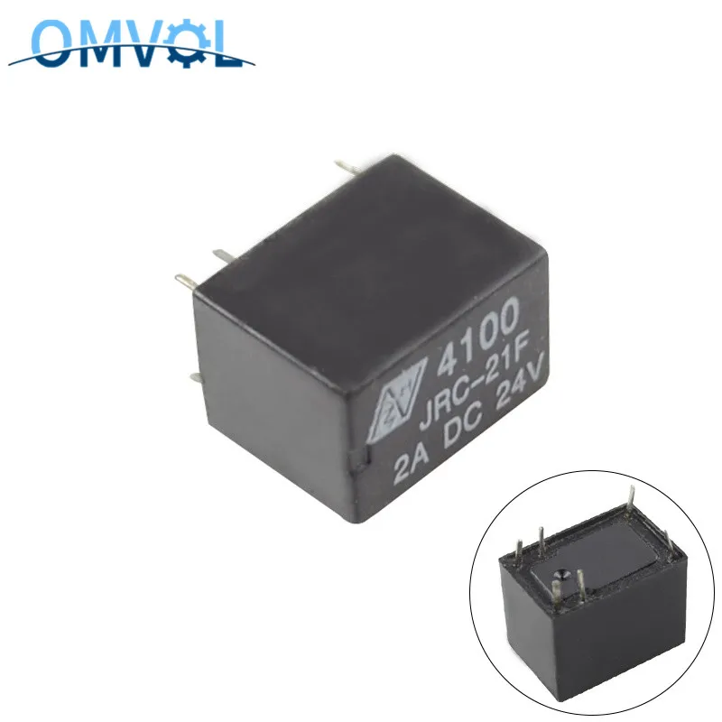 Миниатюрное реле PCB 6 контактов Мини постоянного тока 3В 5В 9В 12В 24В JRC-21F 4100 5 шт. |