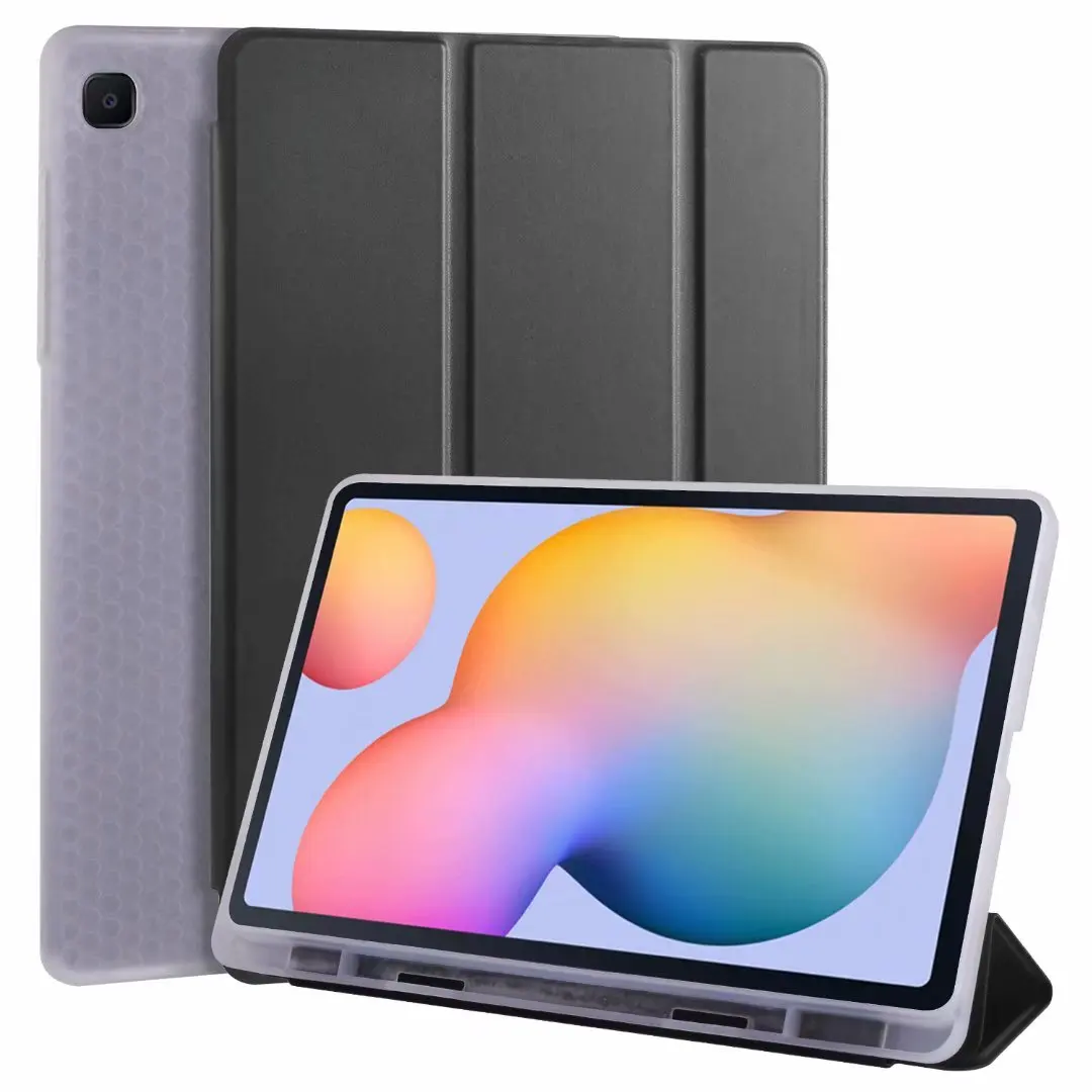 

Чехол для Samsung Galaxy Tab S6 Lite, 10,4 дюйма, 2020 дюйма, с держателем для ручки, умная подставка для SM-P610, SM-P615, Силиконовая задняя мягкая крышка