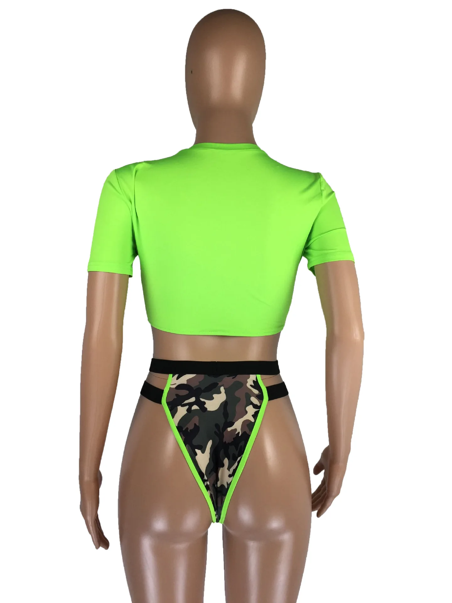 

Hirigin New Camouflage Bikini Set Unpadded 2 Piece Women Bathing Suit Swimsuit 2021 New Summer Beach Swimming Suit Monokini