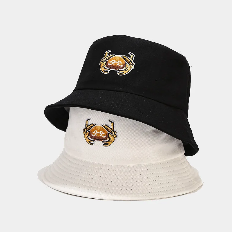 

New Summer Crab Fisherman Hat Joker Sunscreen Sun Protection Hat for Women and Men Outdoor Foldable Basin Bob Hat Unisex Panama