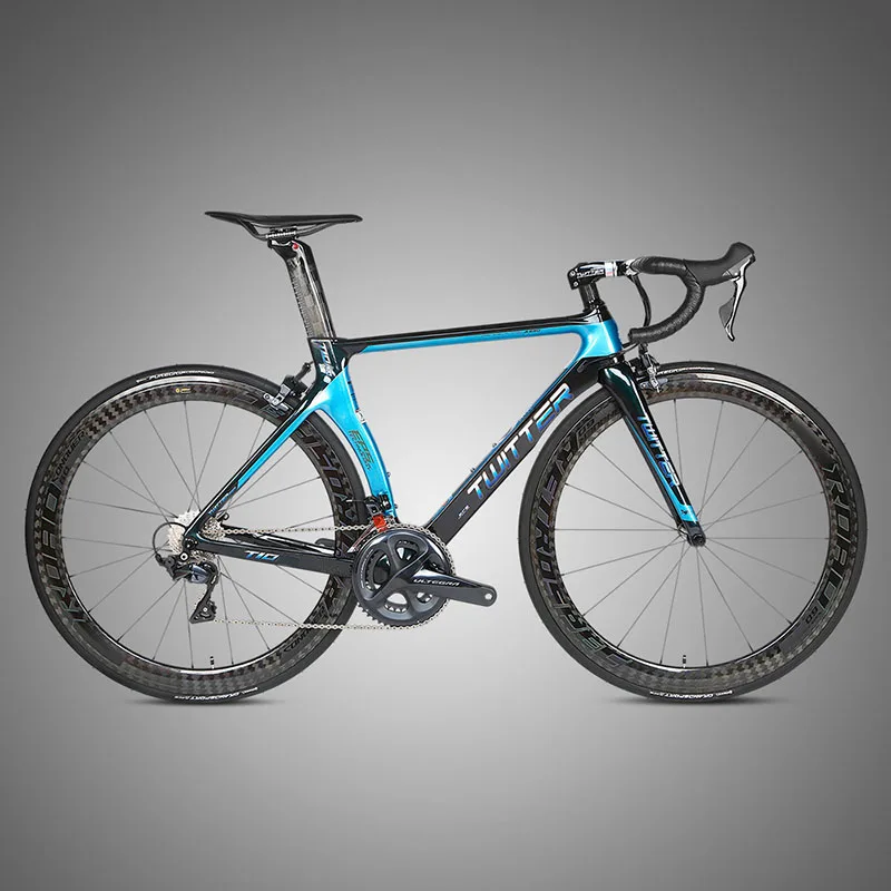 

TWITTER 700C carbon fiber road bicycle T10RIVAL-22speed small set of aluminum wheels full color change ultralight dual V brake