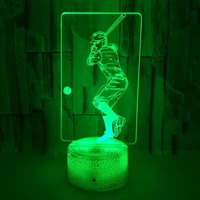 new baseball night light usb power supply colorful touch led night lamp visual gift atmosphere decorative table lamp
