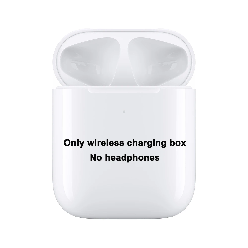 Only a charging box Список Apple AirPods 2nd с беспроводной зарядный чехол, беспроводные наушники Bluetooth для iPhone MacBook Apple Watch - Цвет: Only a charging box