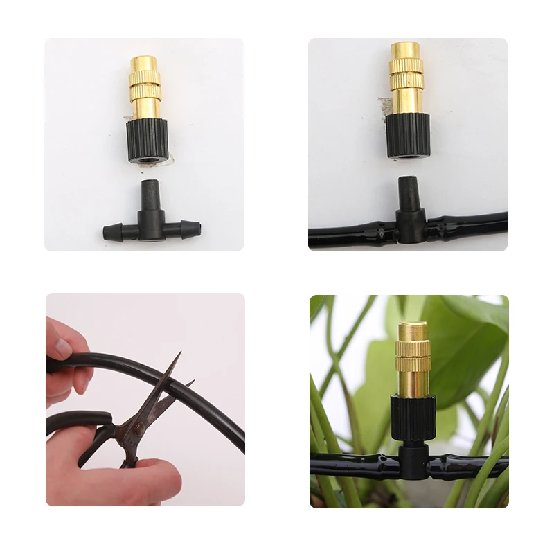 10M 15M 20M 25M 30M Garden Watering Irrigation System Kit with Hose Misting Sprinkler Dripper Tee Adaptor |