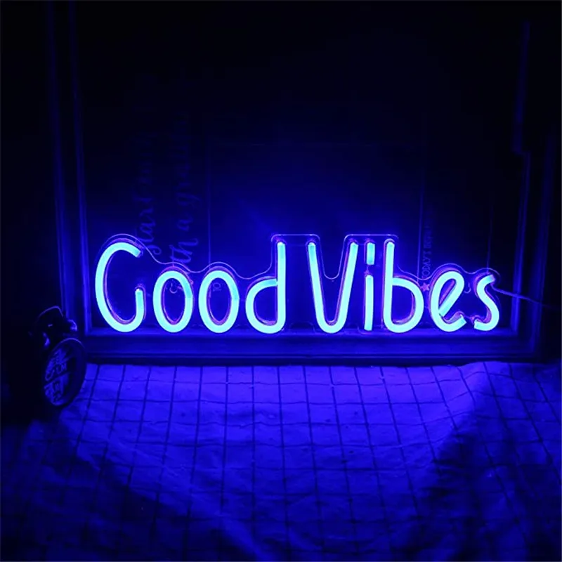 

Неоновые вывески Good Vibes для декора, лампа для спальни, пива, бара, паба, отеля вечерние, ресторана, игровой комнаты, настенное украшение
