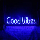Неоновые вывески Good Vibes для декора, лампа для спальни, пива, бара, паба, отеля вечерние, ресторана, игровой комнаты, настенное украшение