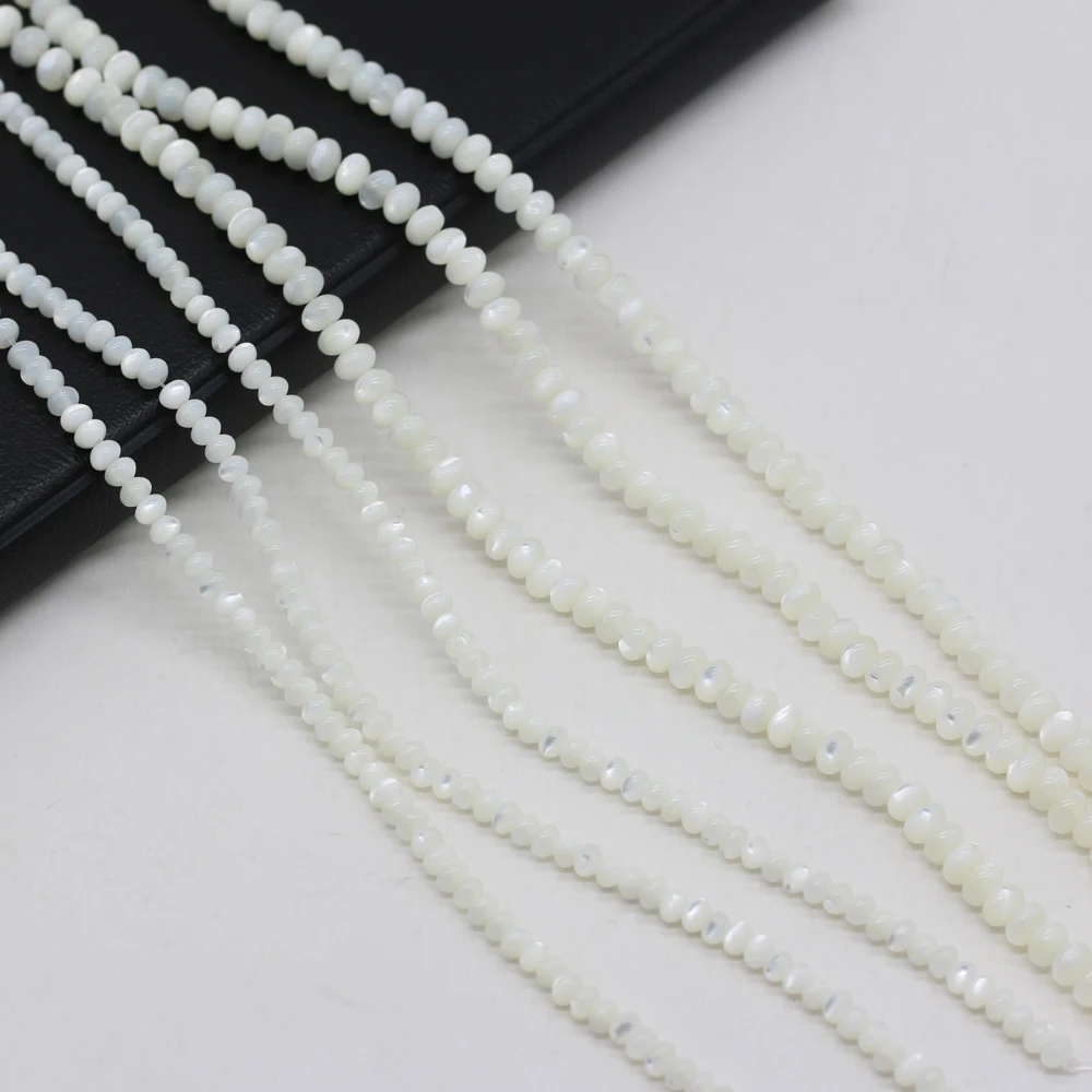 

Natural Shell Beads White Color Abacus Beads Shape Loose Exquisite Beaded For Jewelry Making DIY Bracelet Necklace Accessories