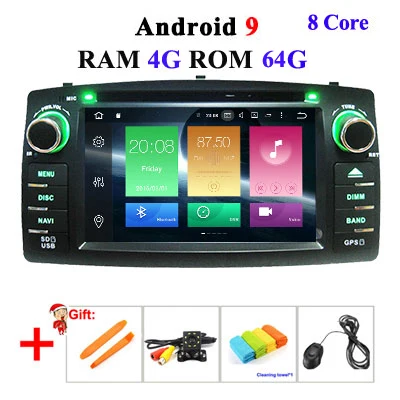 4G 64G DSP 4G+ 64G 8 core 2 Din android 9,0 автомобильный DVD плеер gps навигация авто для защитные чехлы для сидений, сшитые специально для Toyota Corolla E120 автомобиль радио мультимедиа головы ООН - Цвет: 4G 64G