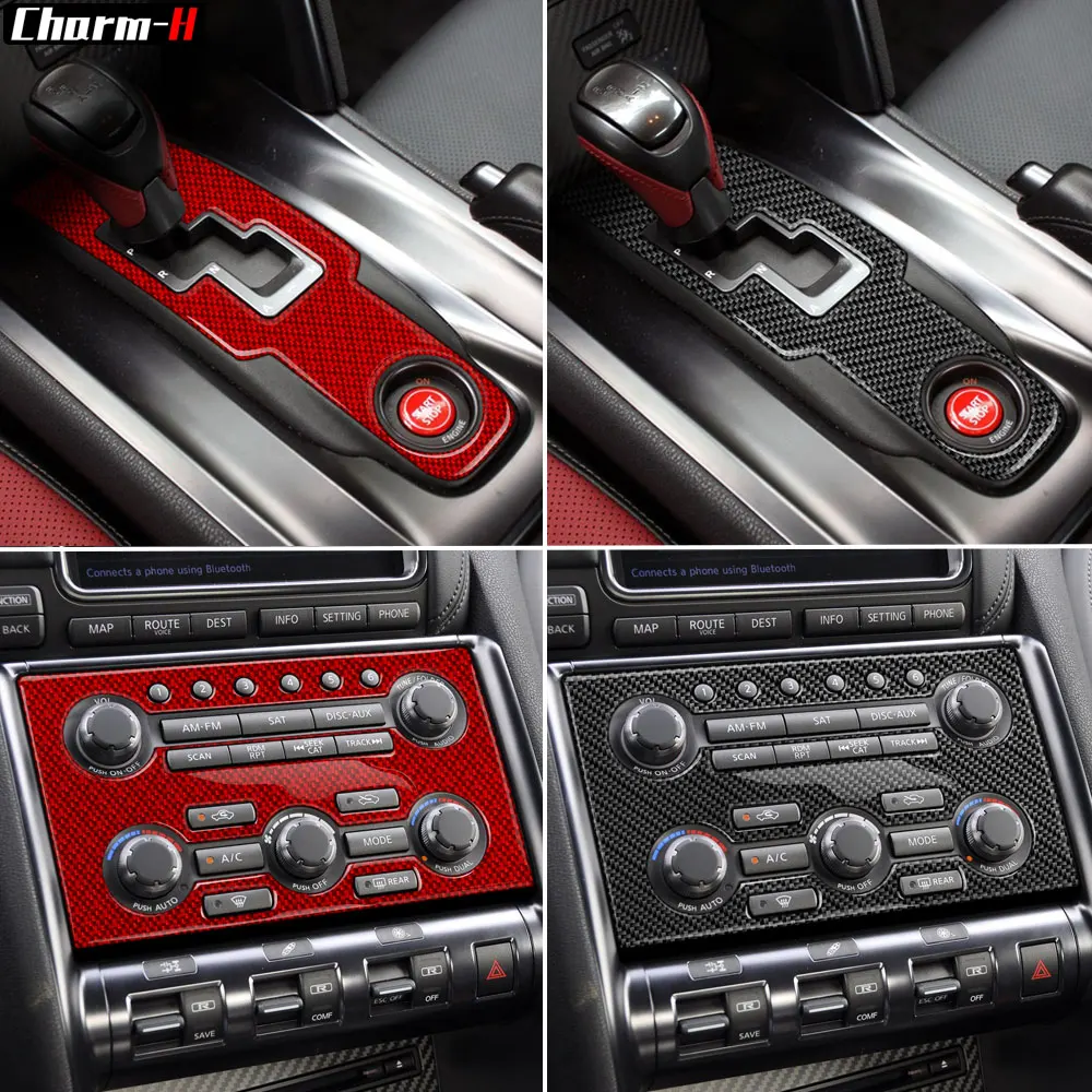 

Carbon Fiber Car Interior Panel Frame Cover Sticker For Nissan GTR R35 2008-16