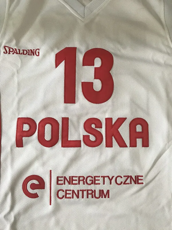

13 Marcin Gortat Poland EuroBasket Retro Throwback Basketball Jersey Stitched Custom Any Number Name jerseys