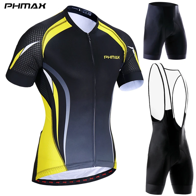 PHMAX летний комплект из Джерси для велоспорта одежда костюм с коротким рукавом MTB