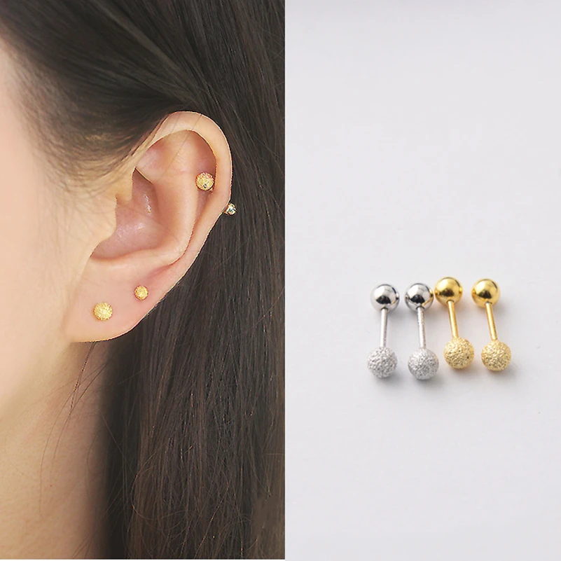 Женские серебряные серьги простые маленькие круглые циркониевые